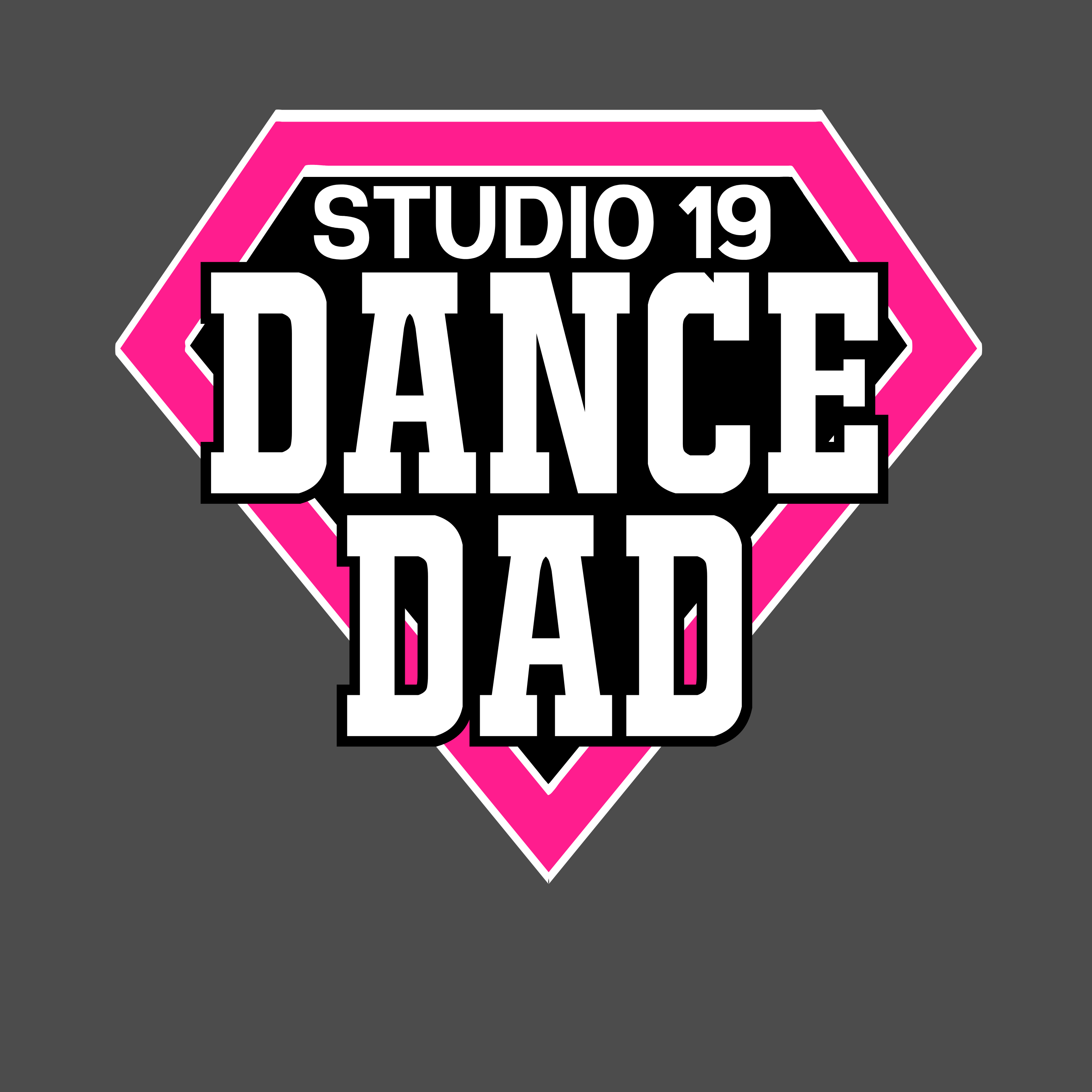 Studio 19 Pink Super Dance Dad DTF Print