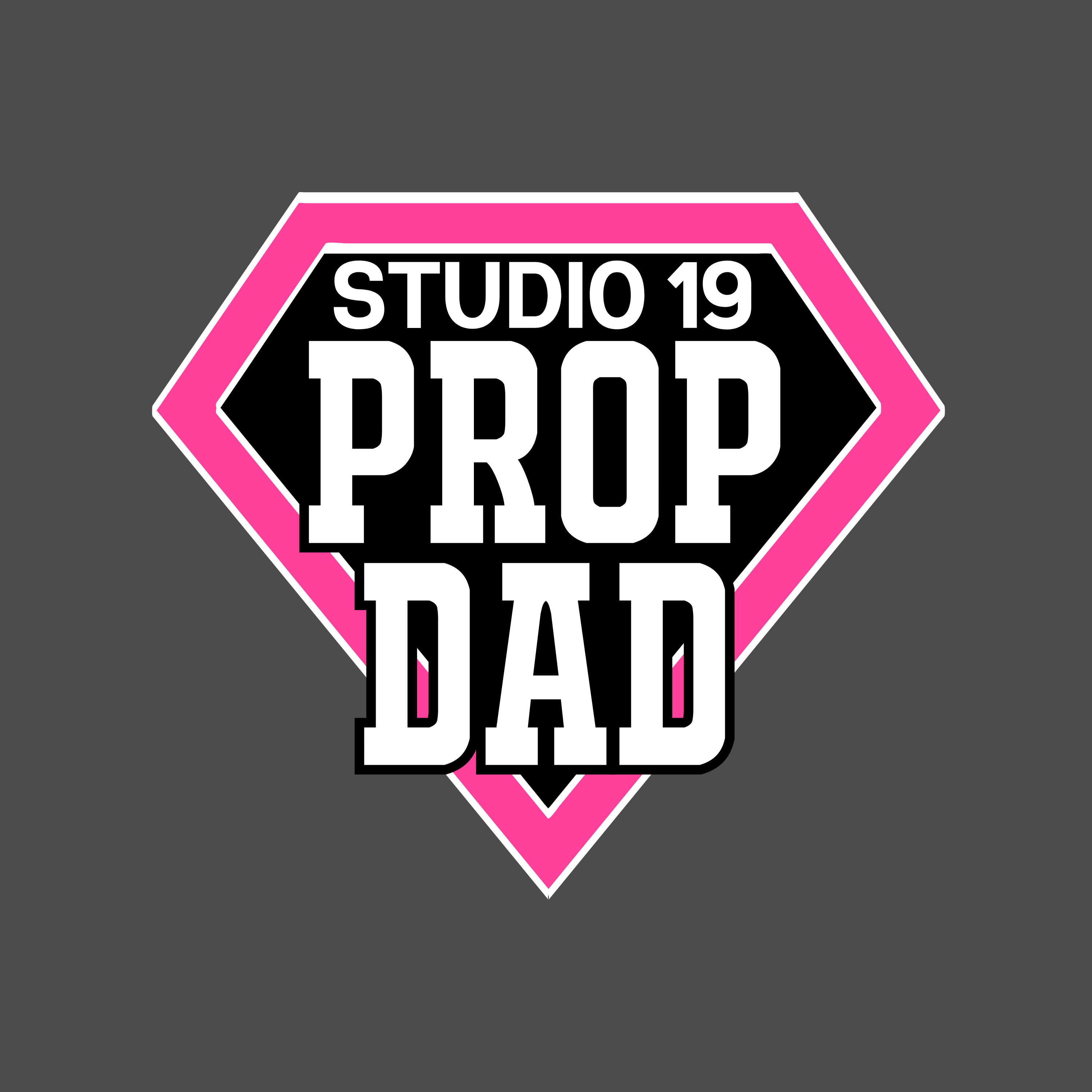 Studio 19 Pink Super Prop Dad DTF Print