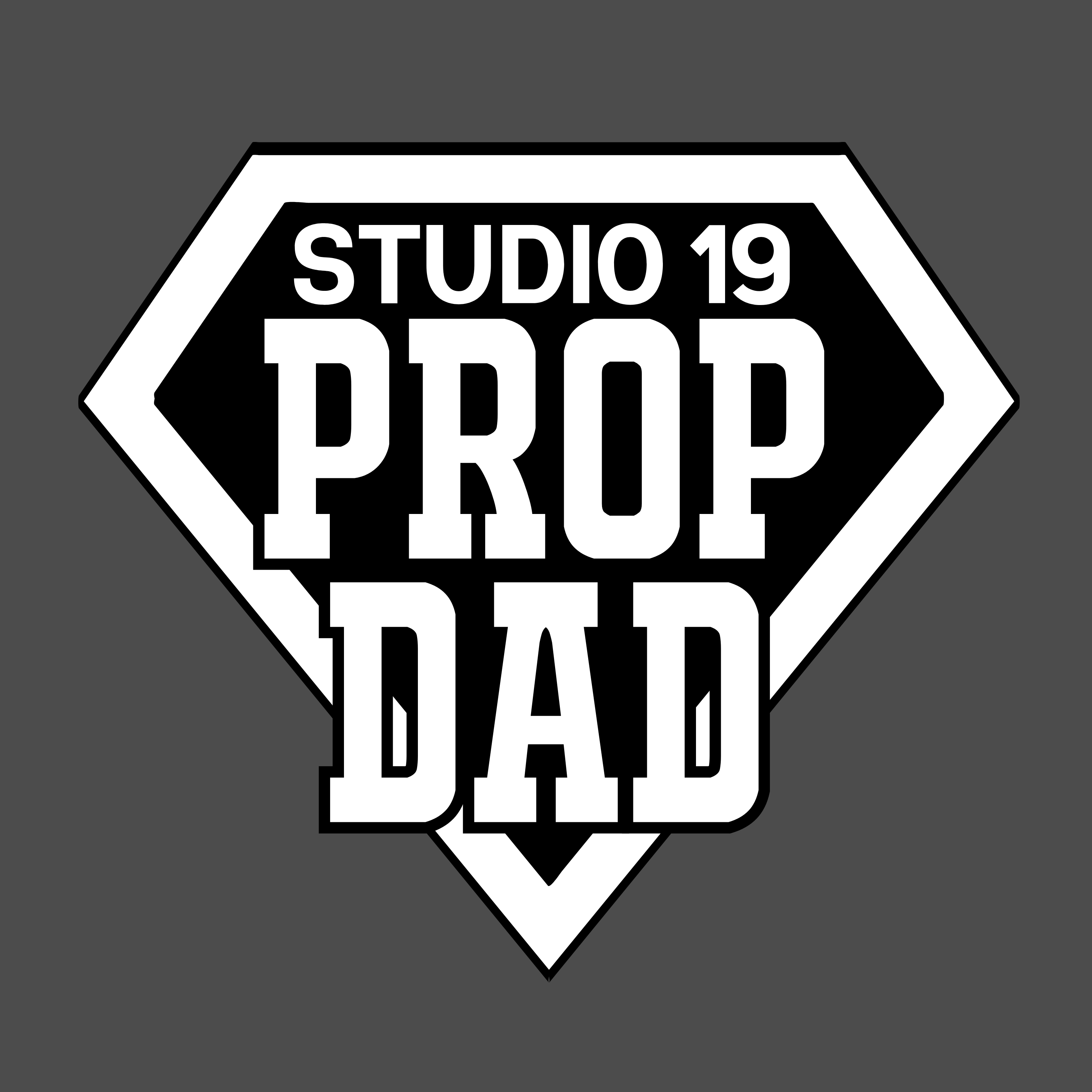 Studio 19 White Super Prop Dad DTF Print