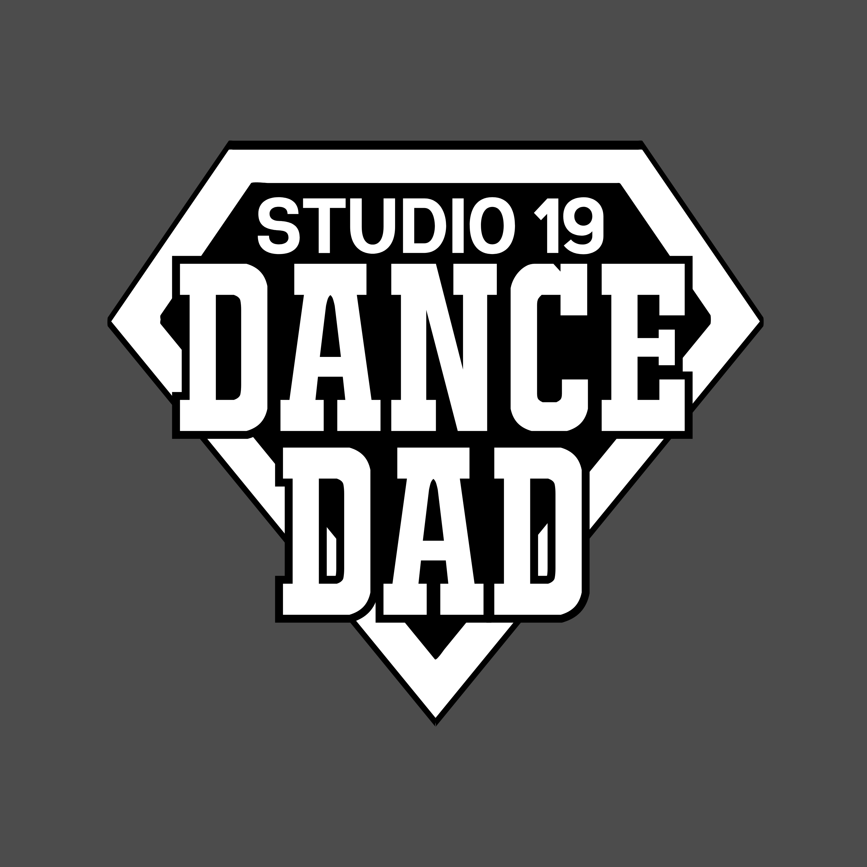 Studio 19 White Super Dance Dad DTF Print