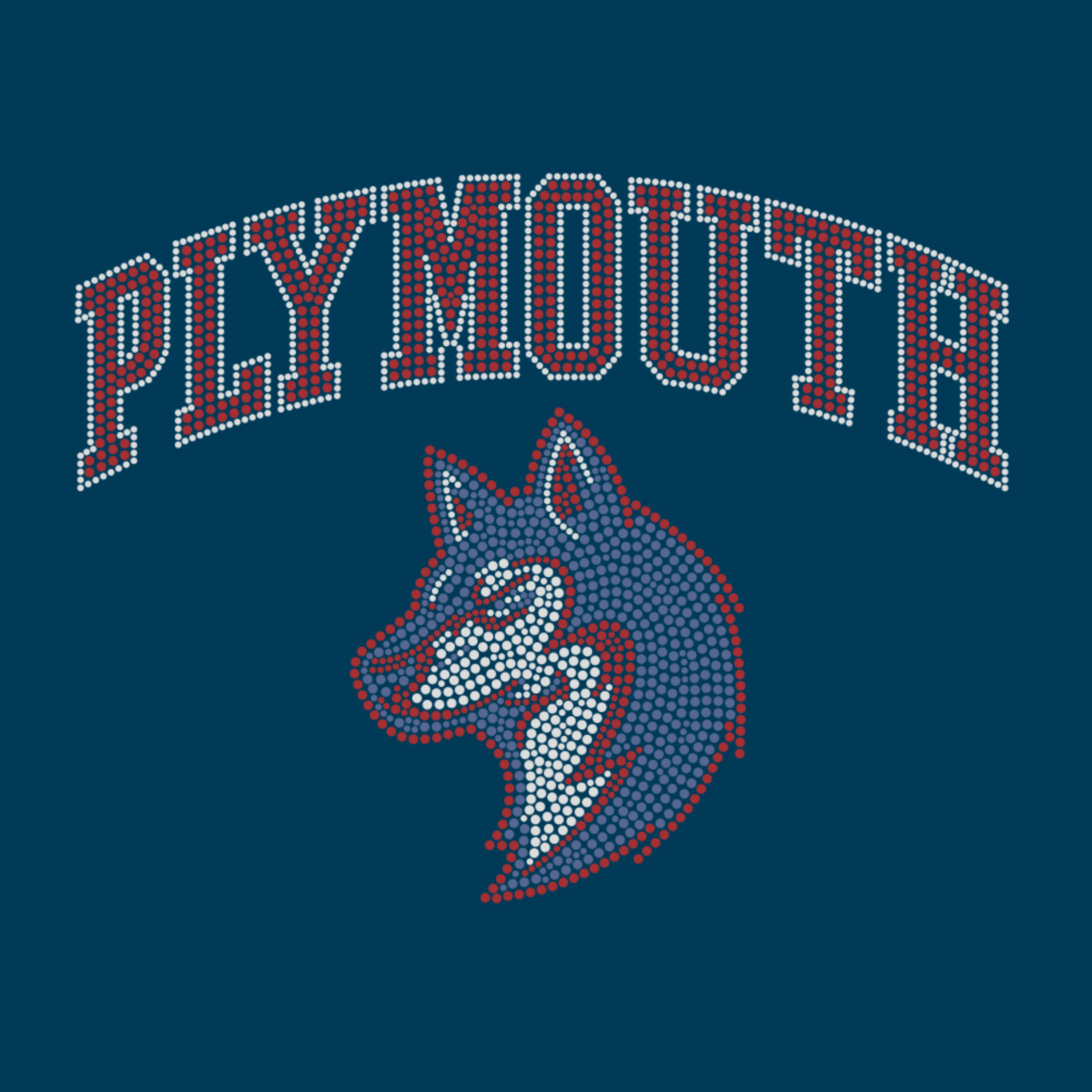 Plymouth Huskies Bling Design (Tanks, Tees, Sweats, etc)