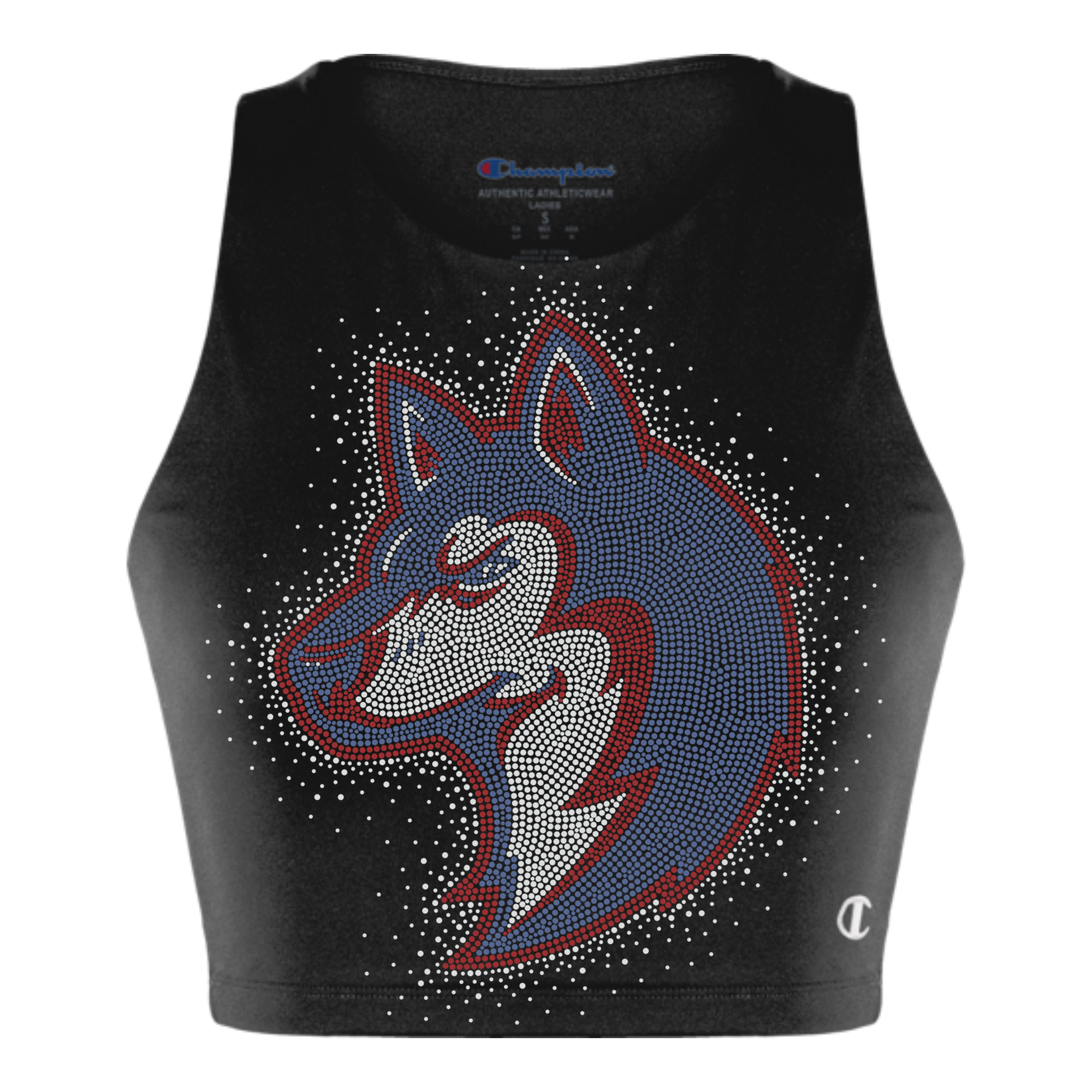 Huskies Black Champion Contour Cropped Tank
