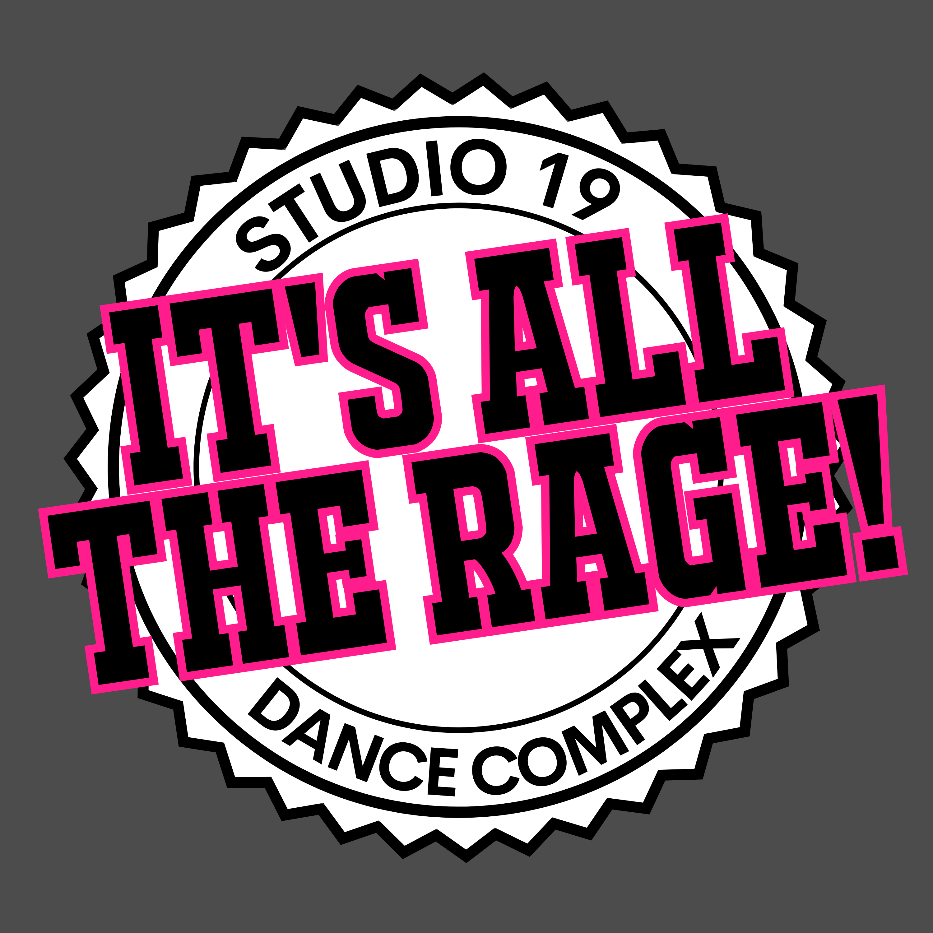 Studio 19 Black It's All The Rage DTF Print