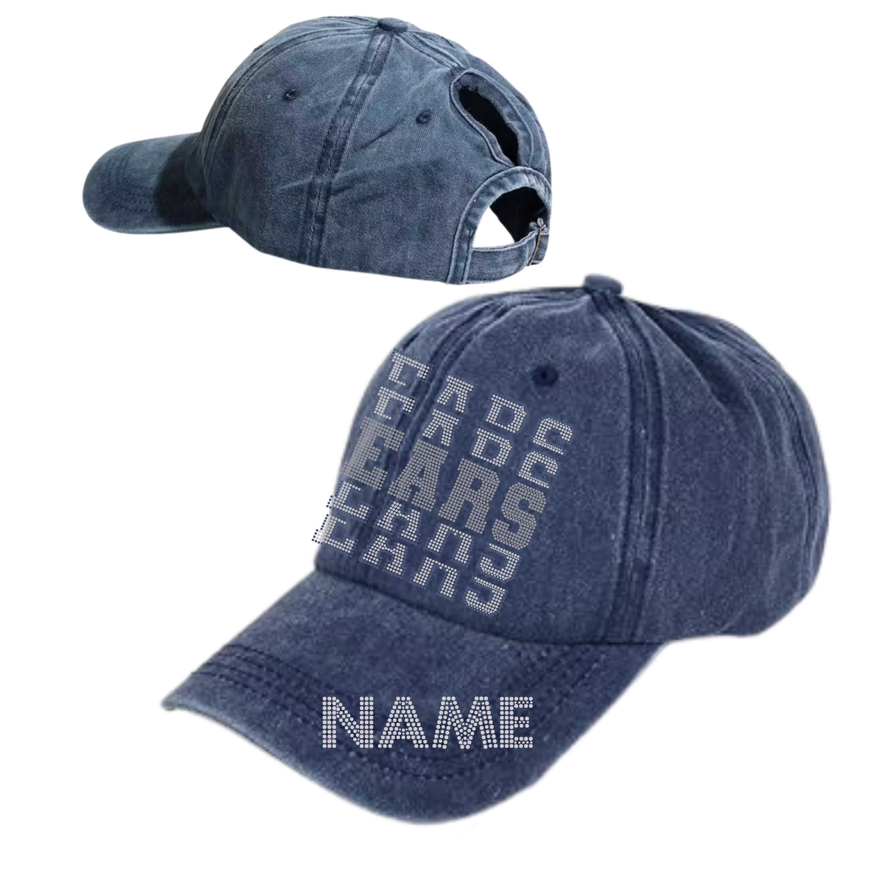 Bears Navy Vintage Ponytail Hat