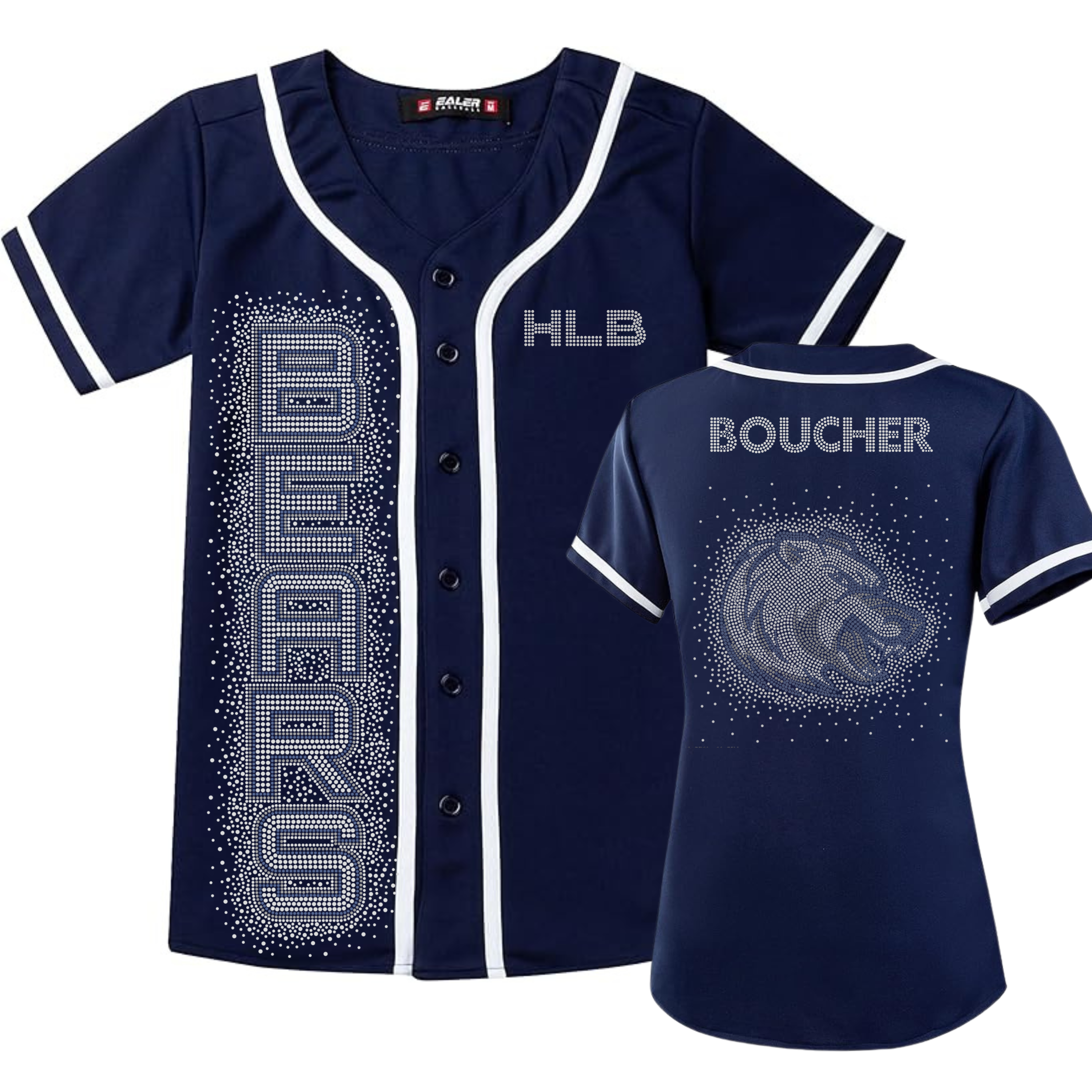 HLB Bears Navy Baseball Jersey