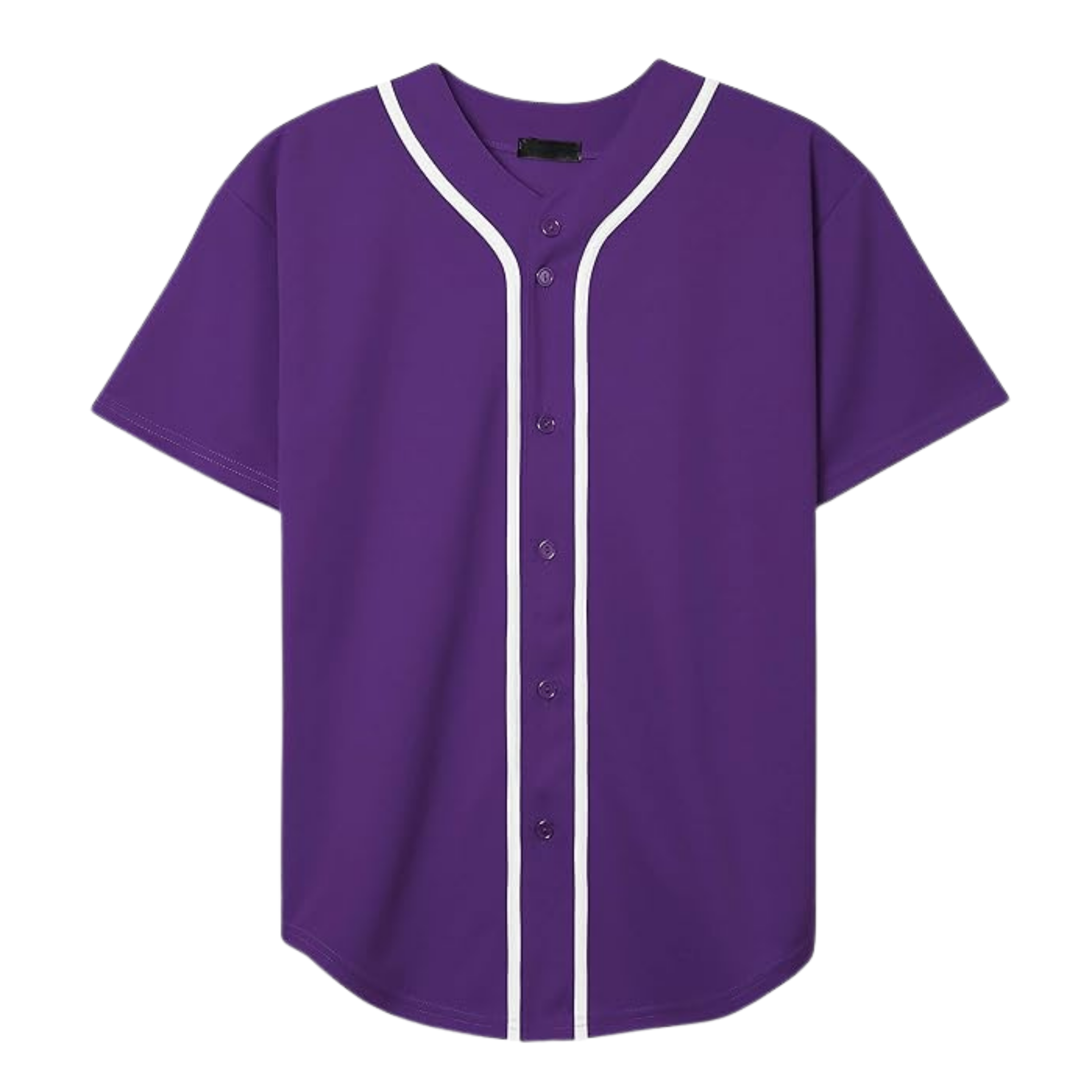 Custom Purple With White Trim Full Bling Baseball Jersey