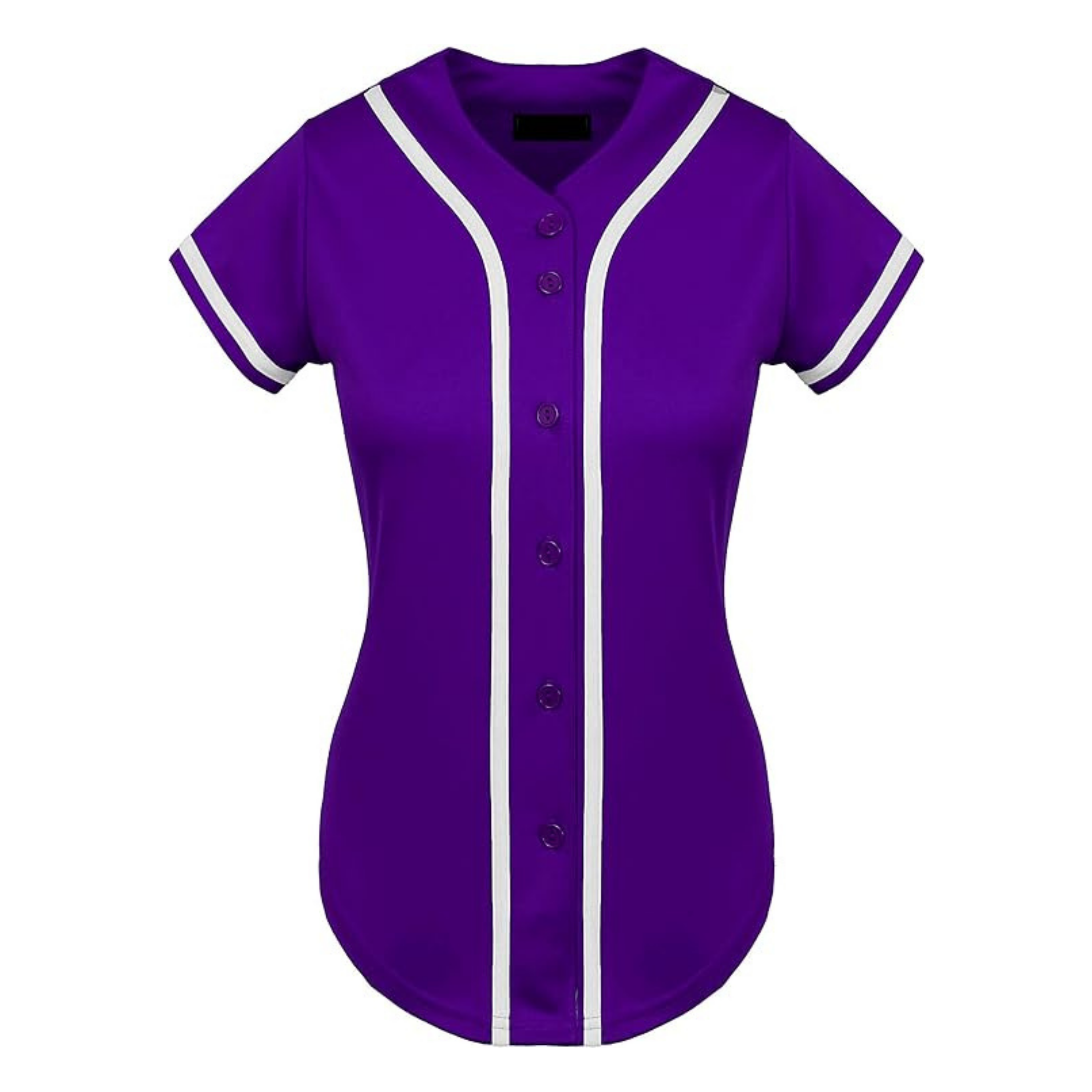 Custom Purple With White Trim Full Bling Baseball Jersey