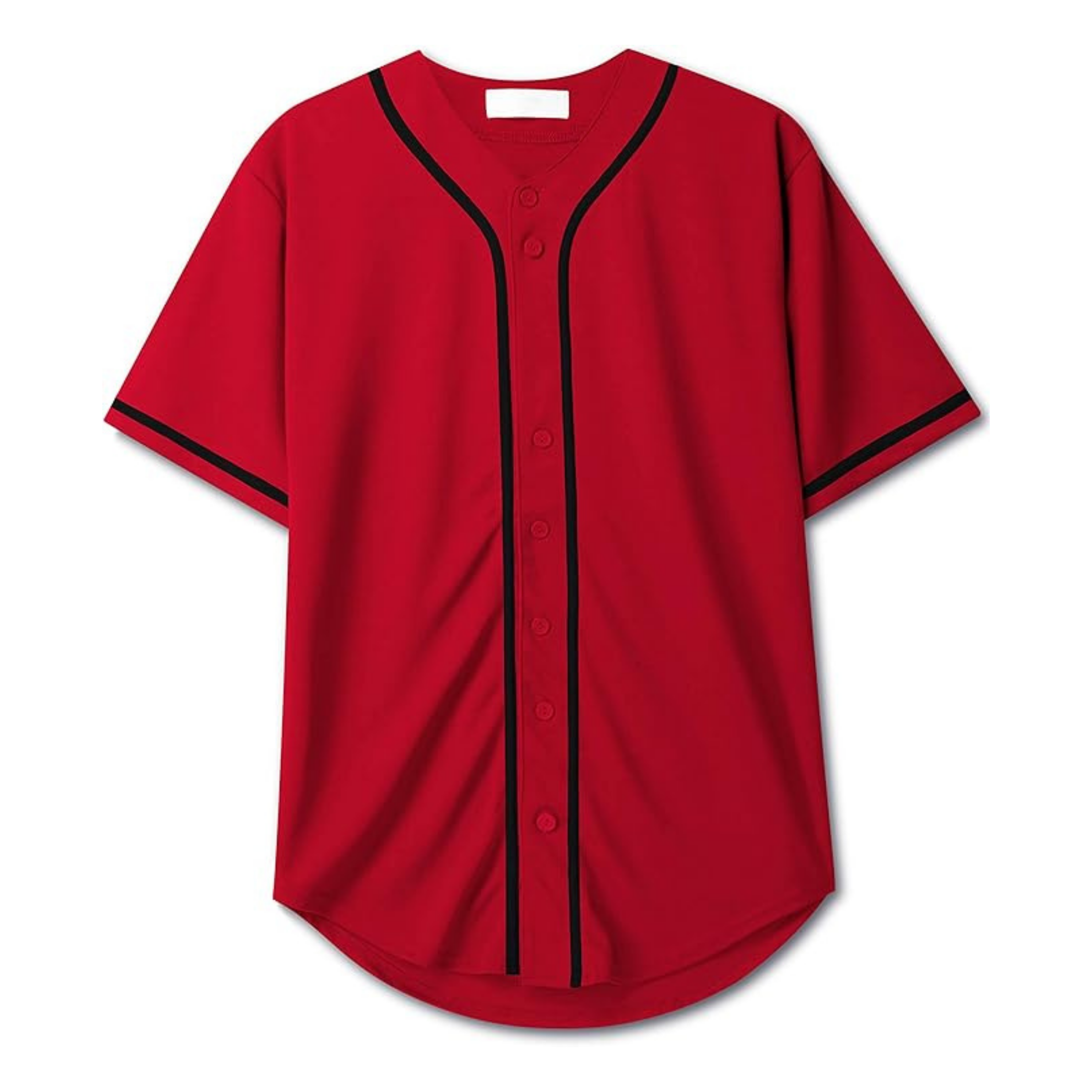 Custom Red With Black Trim Full Bling Baseball Jersey
