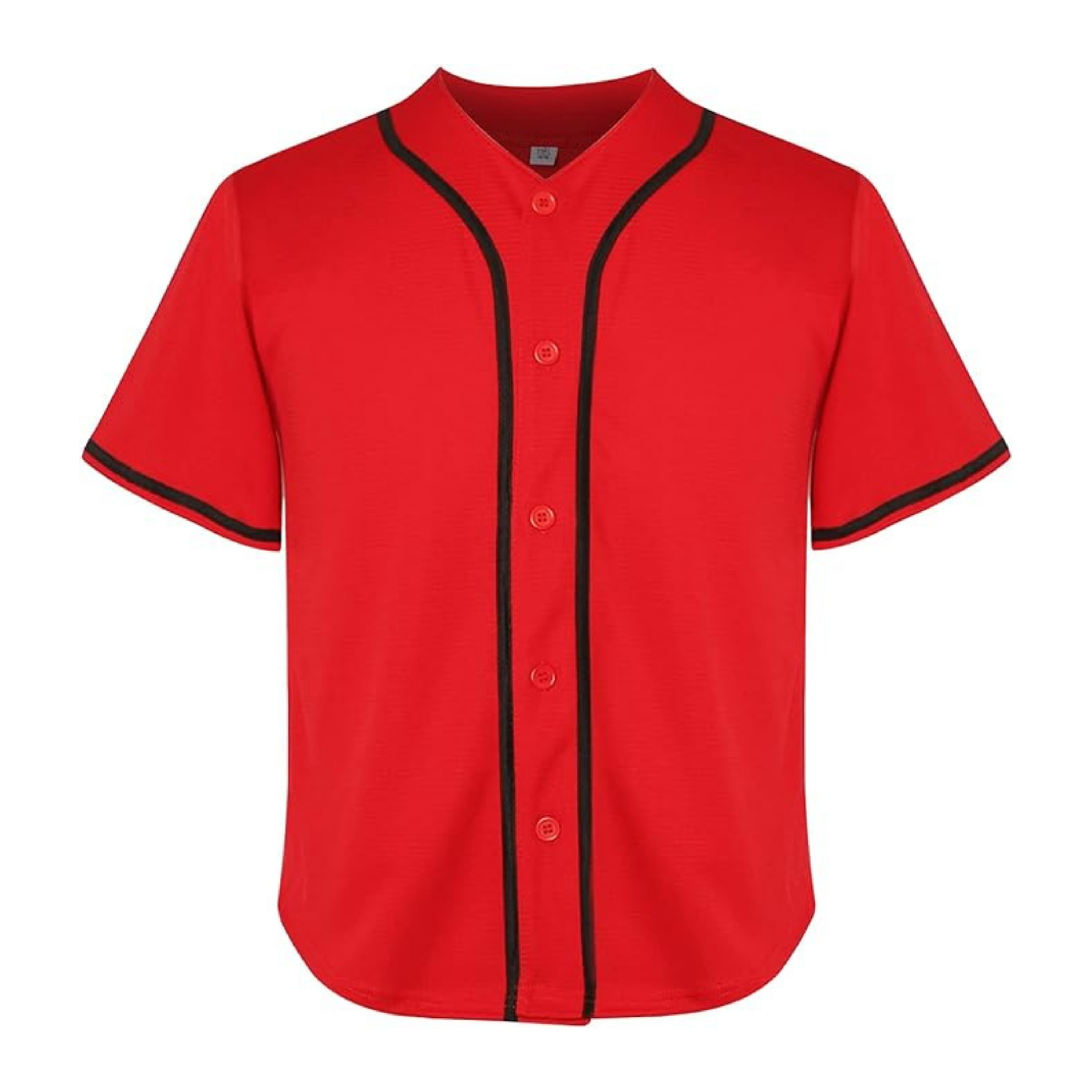 Custom Red With Black Trim Full Bling Baseball Jersey