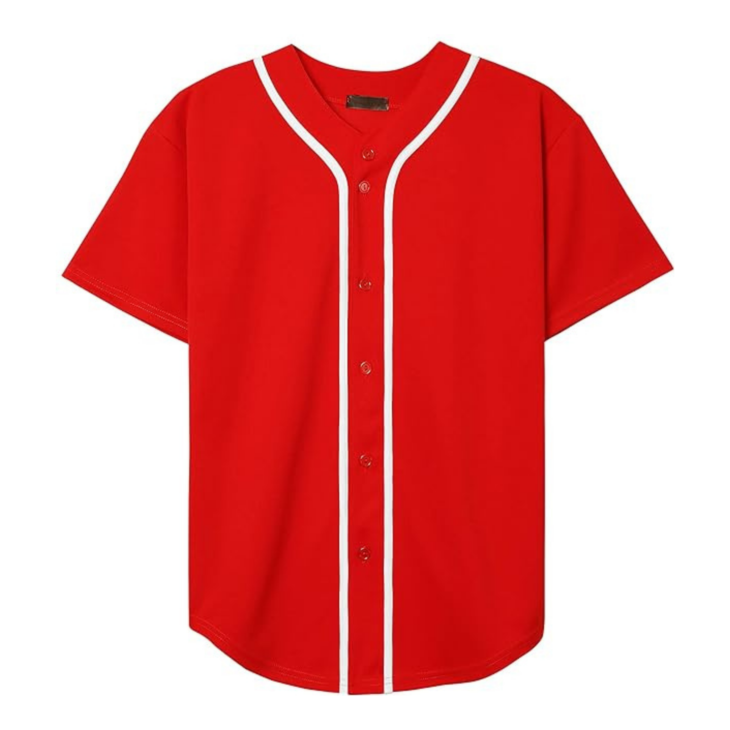 Custom Red With White Trim Full Bling Baseball Jersey
