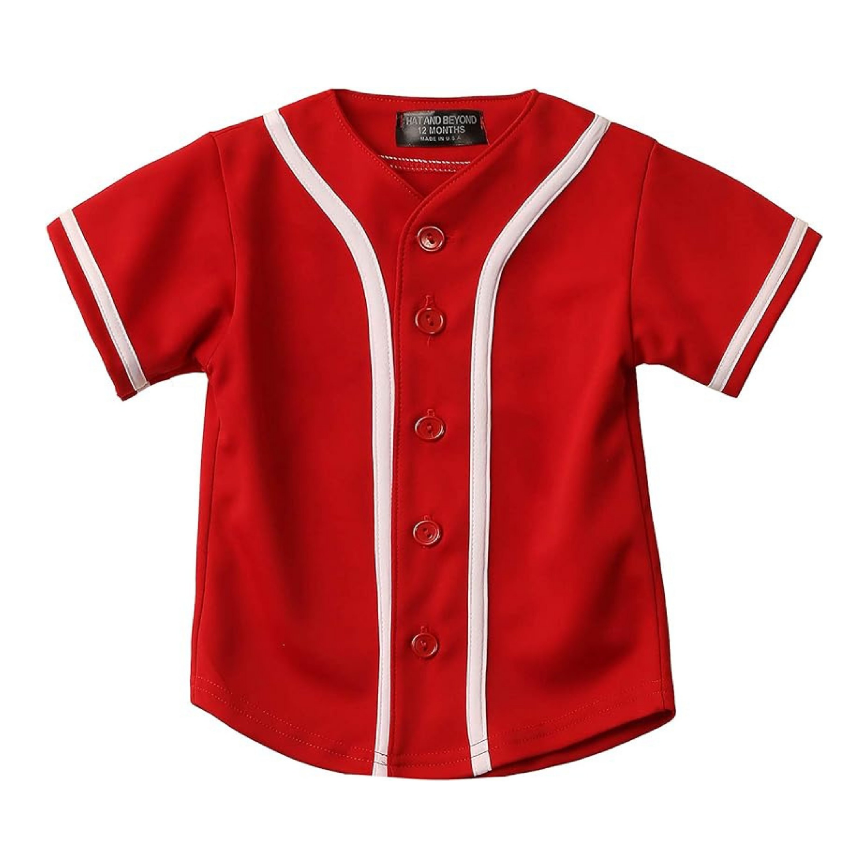 Custom Red With White Trim Full Bling Baseball Jersey