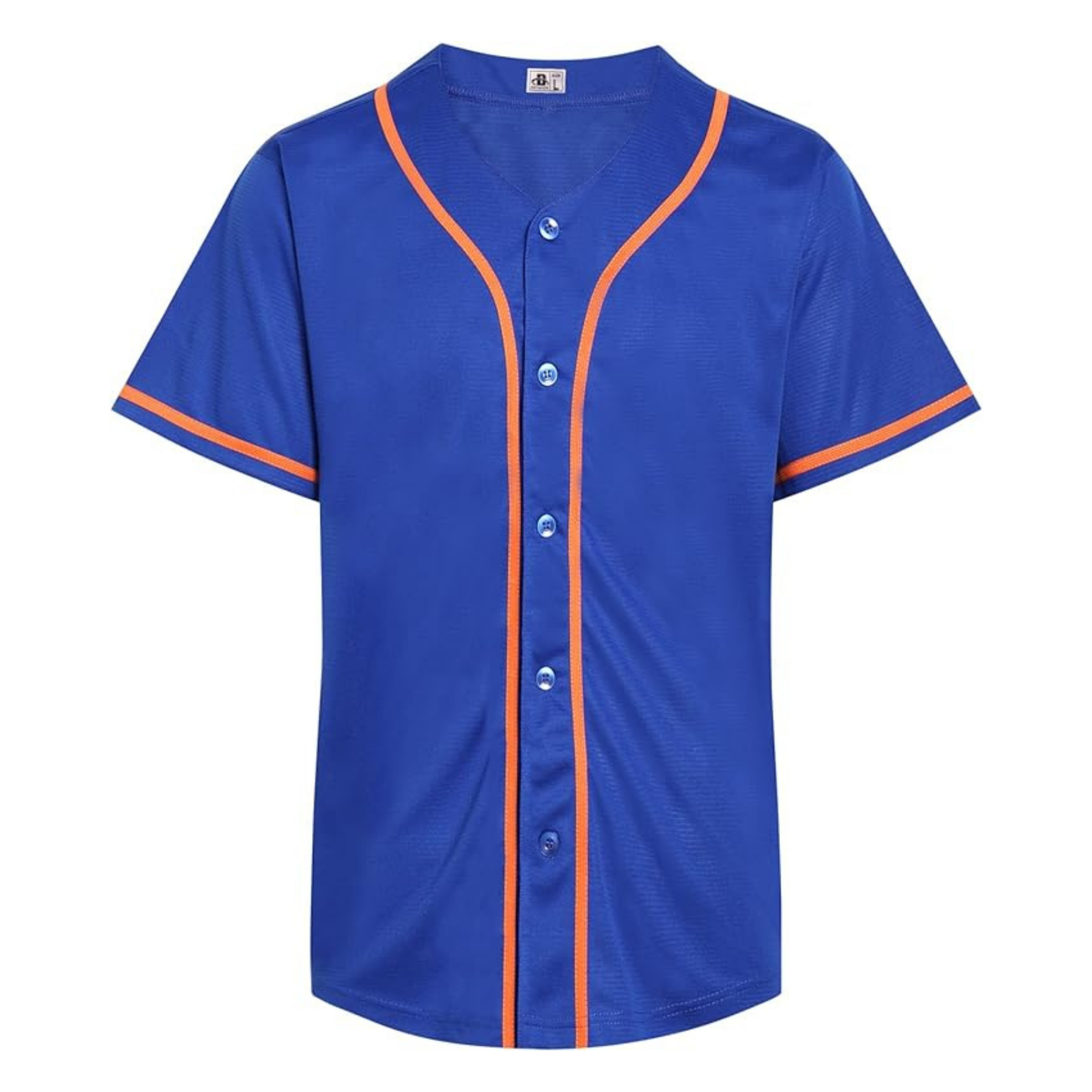 Custom Royal With Orange Trim Full Bling Baseball Jersey