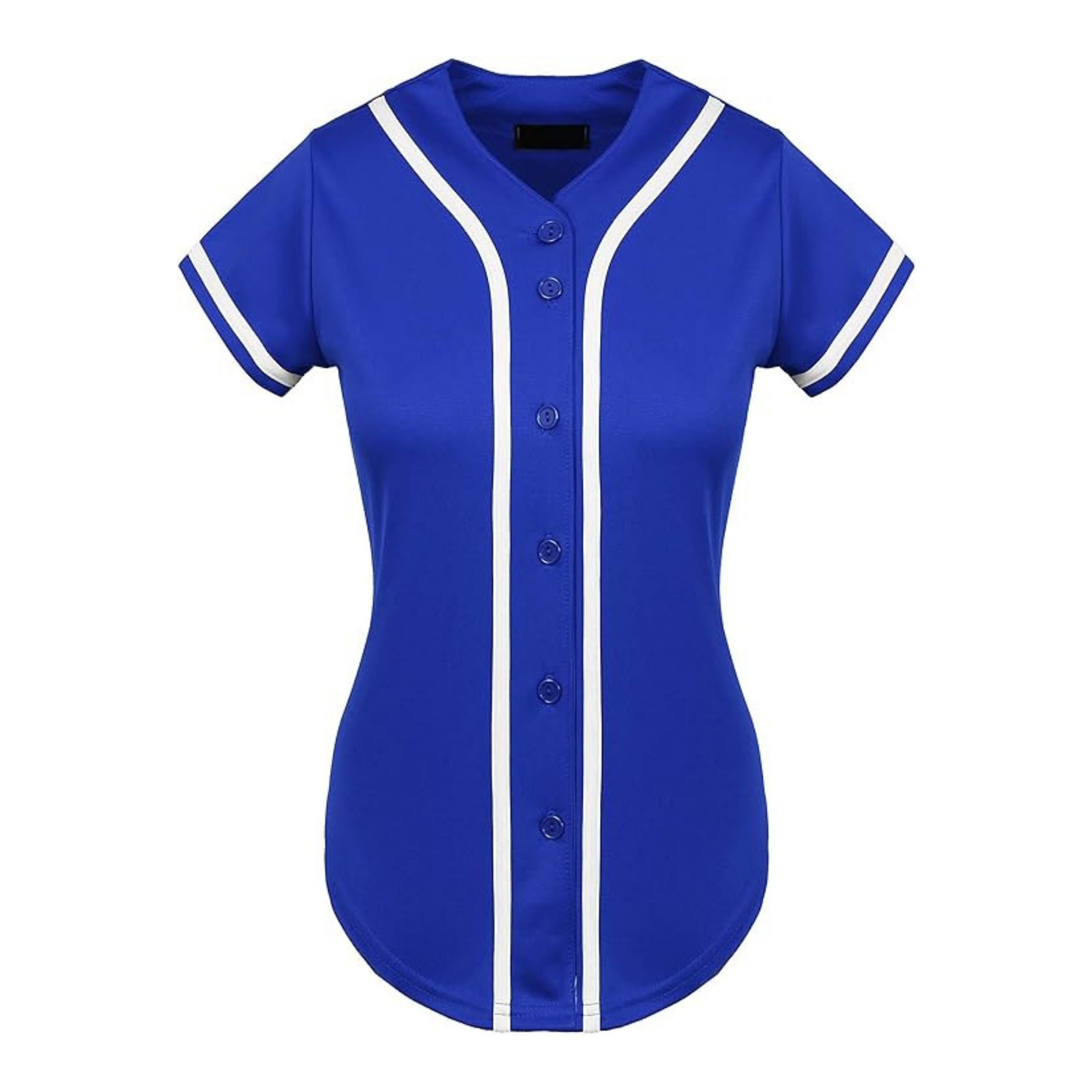 Custom Royal With White Trim Full Bling Baseball Jersey