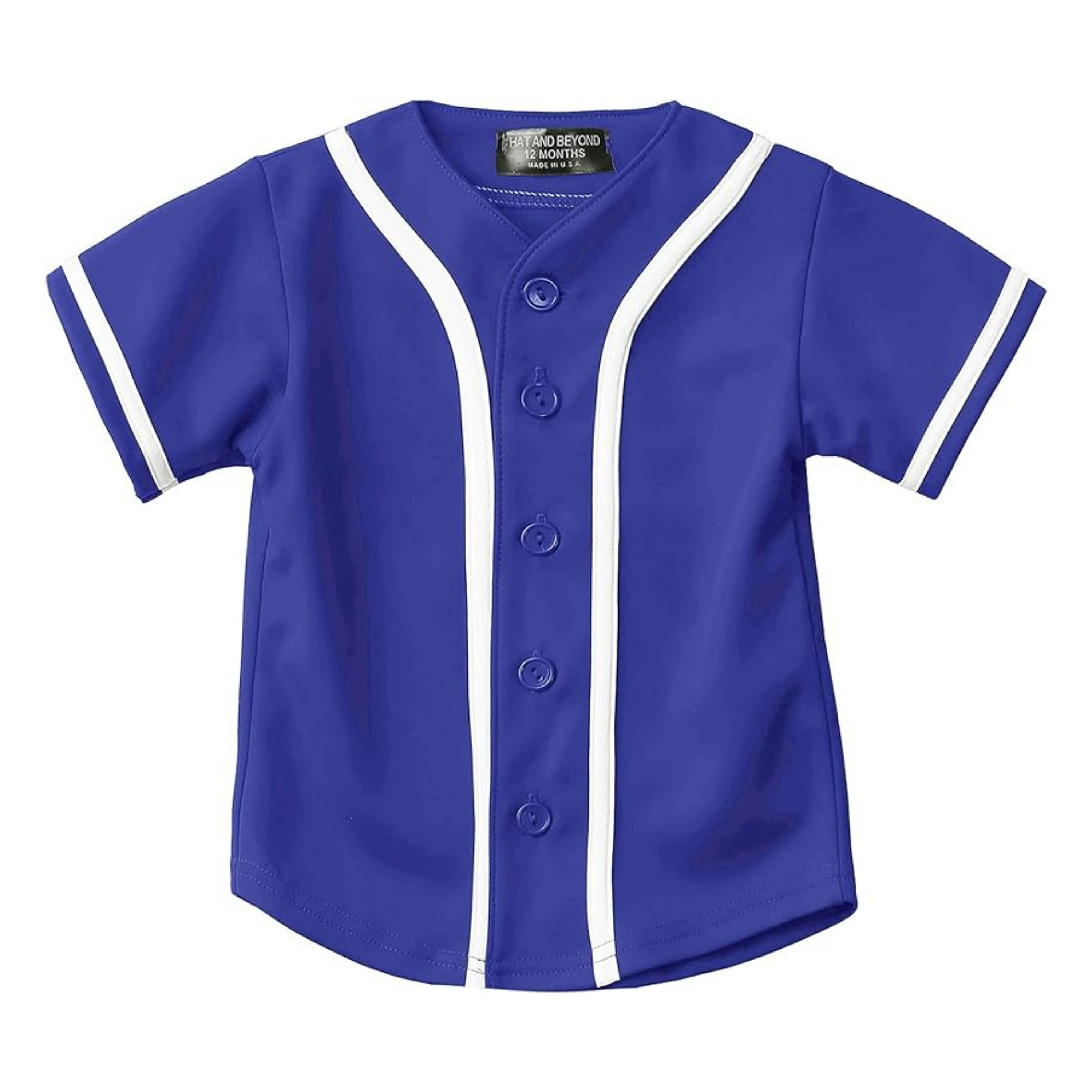 Custom Royal With White Trim Full Bling Baseball Jersey