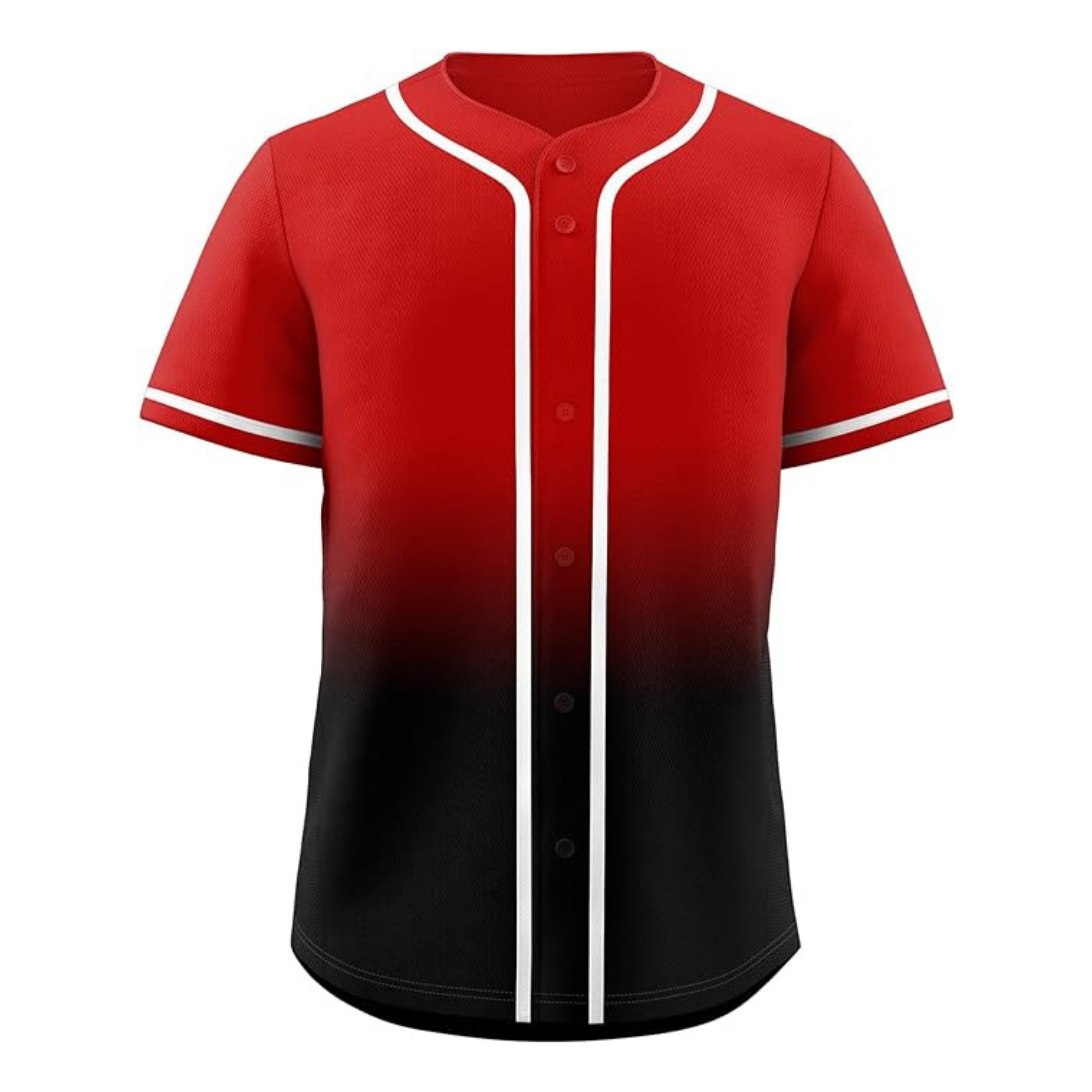 Custom Red And Black Ombre Full Bling Baseball Jersey