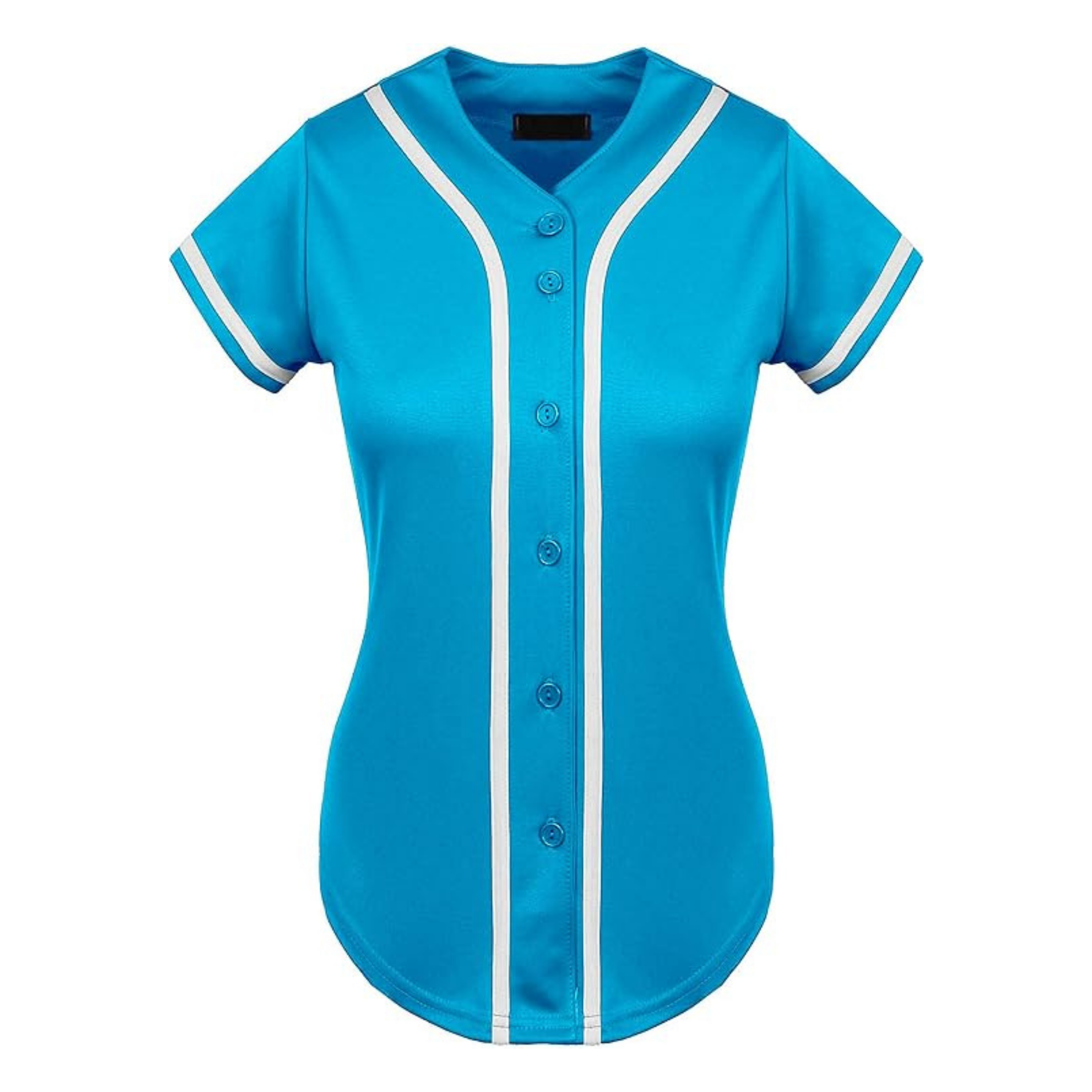 Custom Turquoise With White Trim Full Bling Baseball Jersey