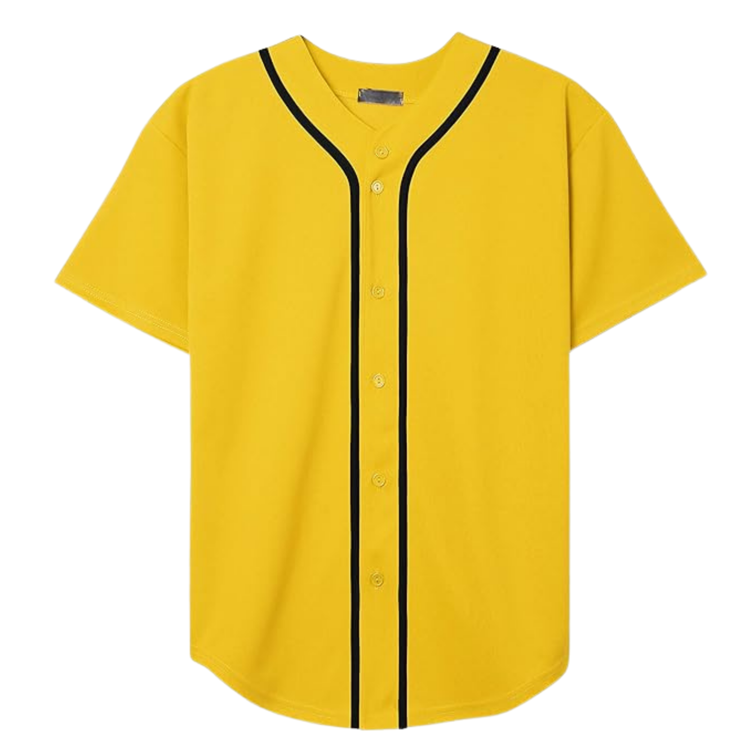 Custom Yellow With Black Trim Full Bling Baseball Jersey