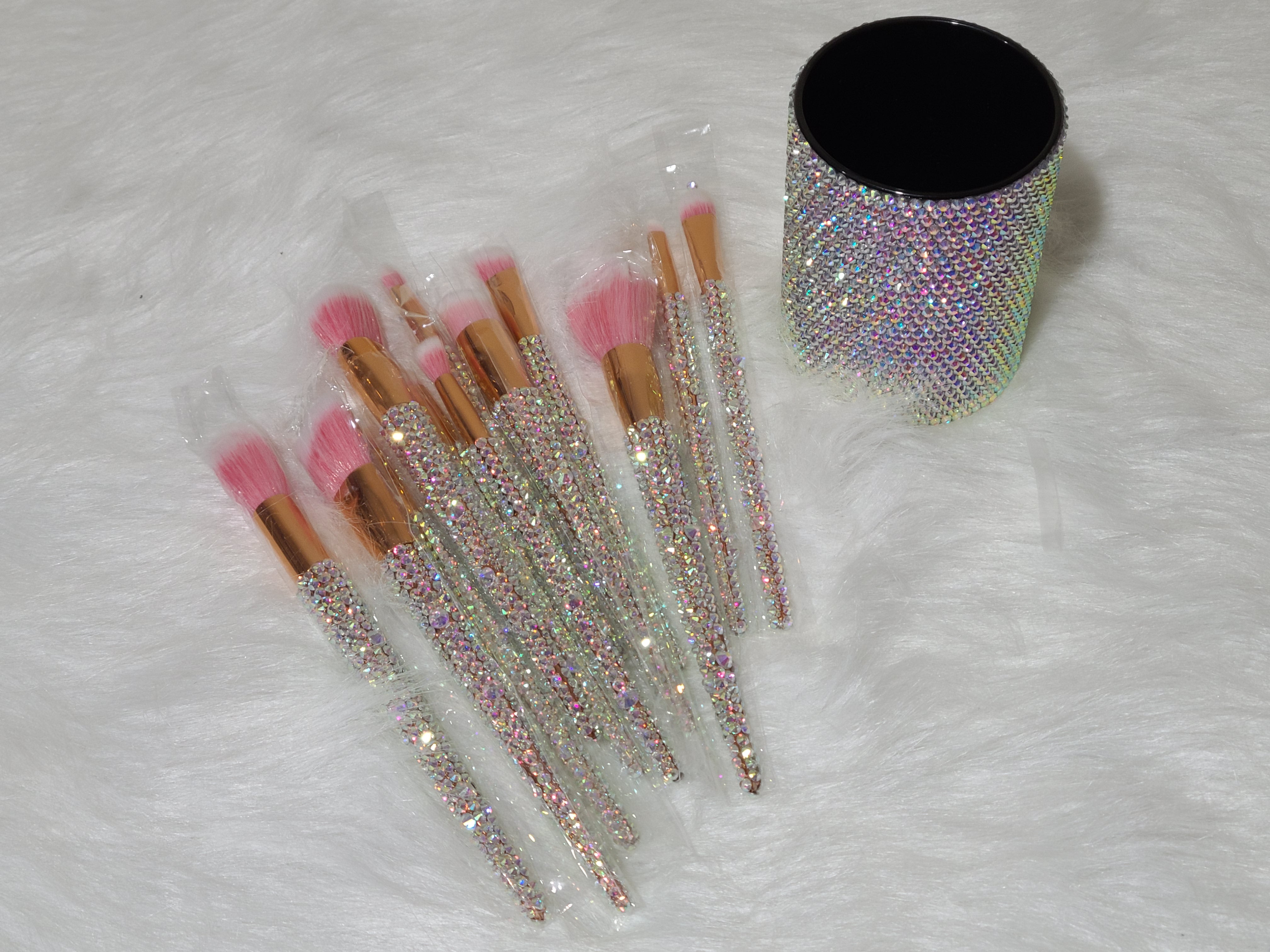 Bling Makeup Tools with Bucket