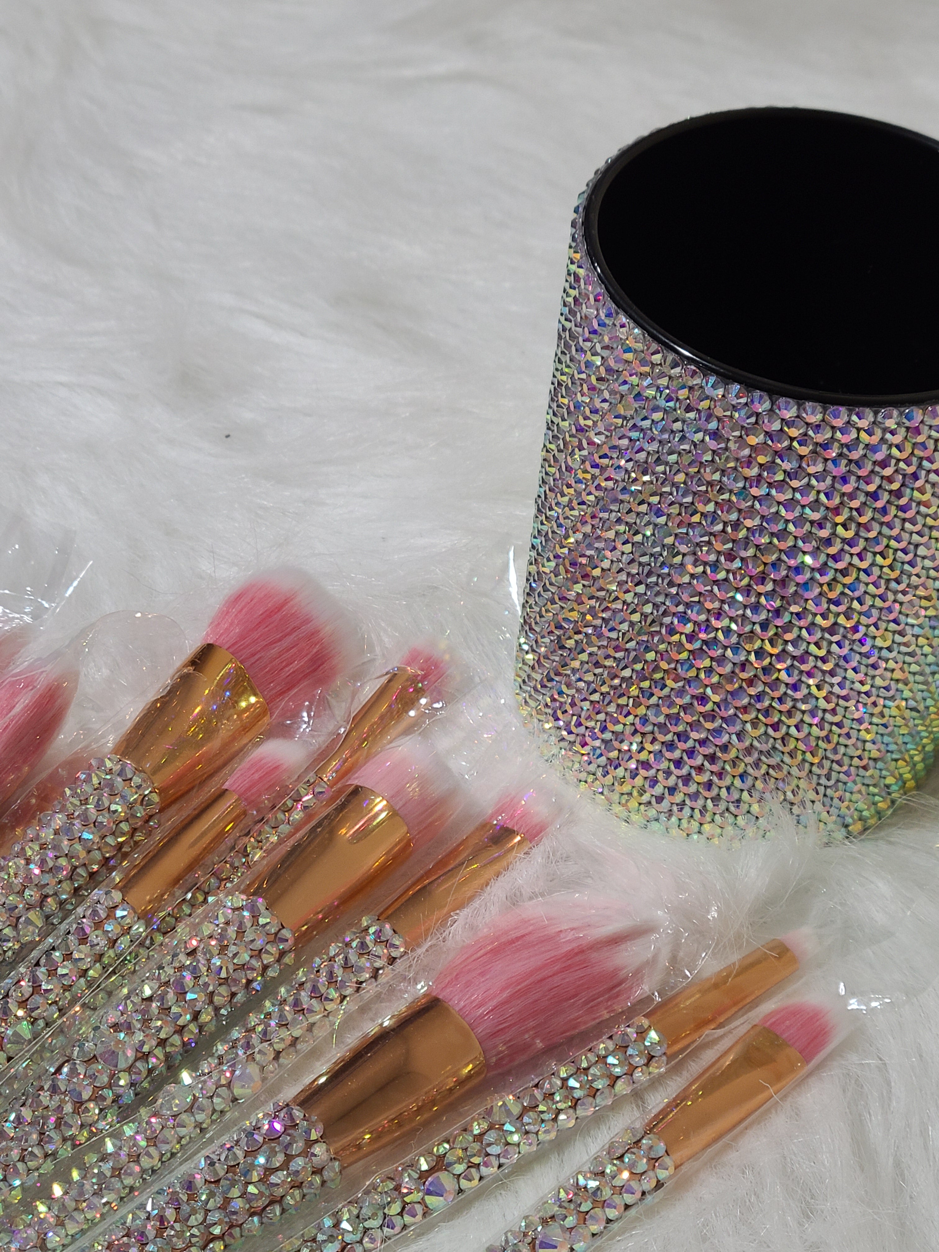Bling Makeup Tools with Bucket