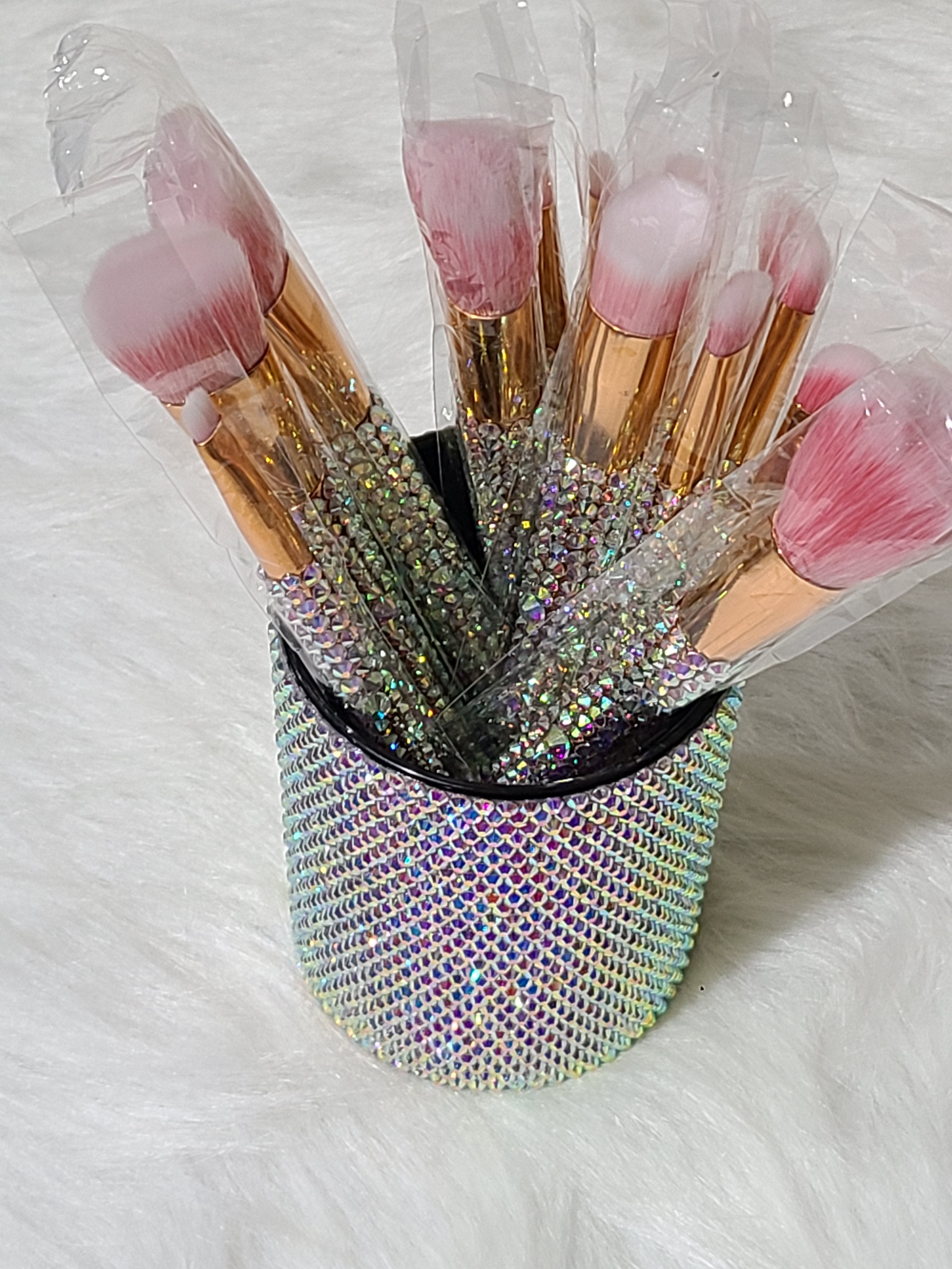 Bling Makeup Tools with Bucket