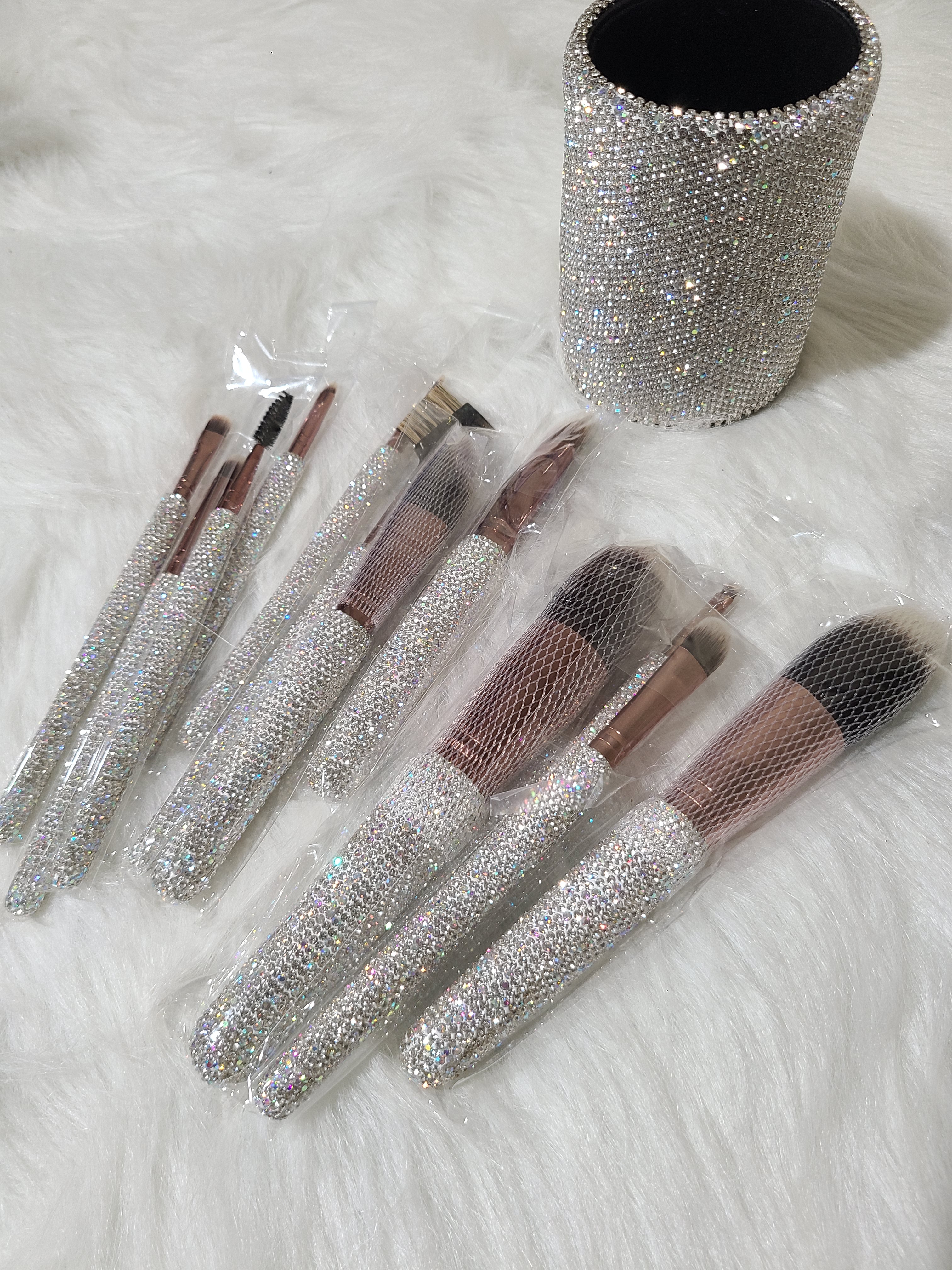 Bling Makeup Tools with Bucket