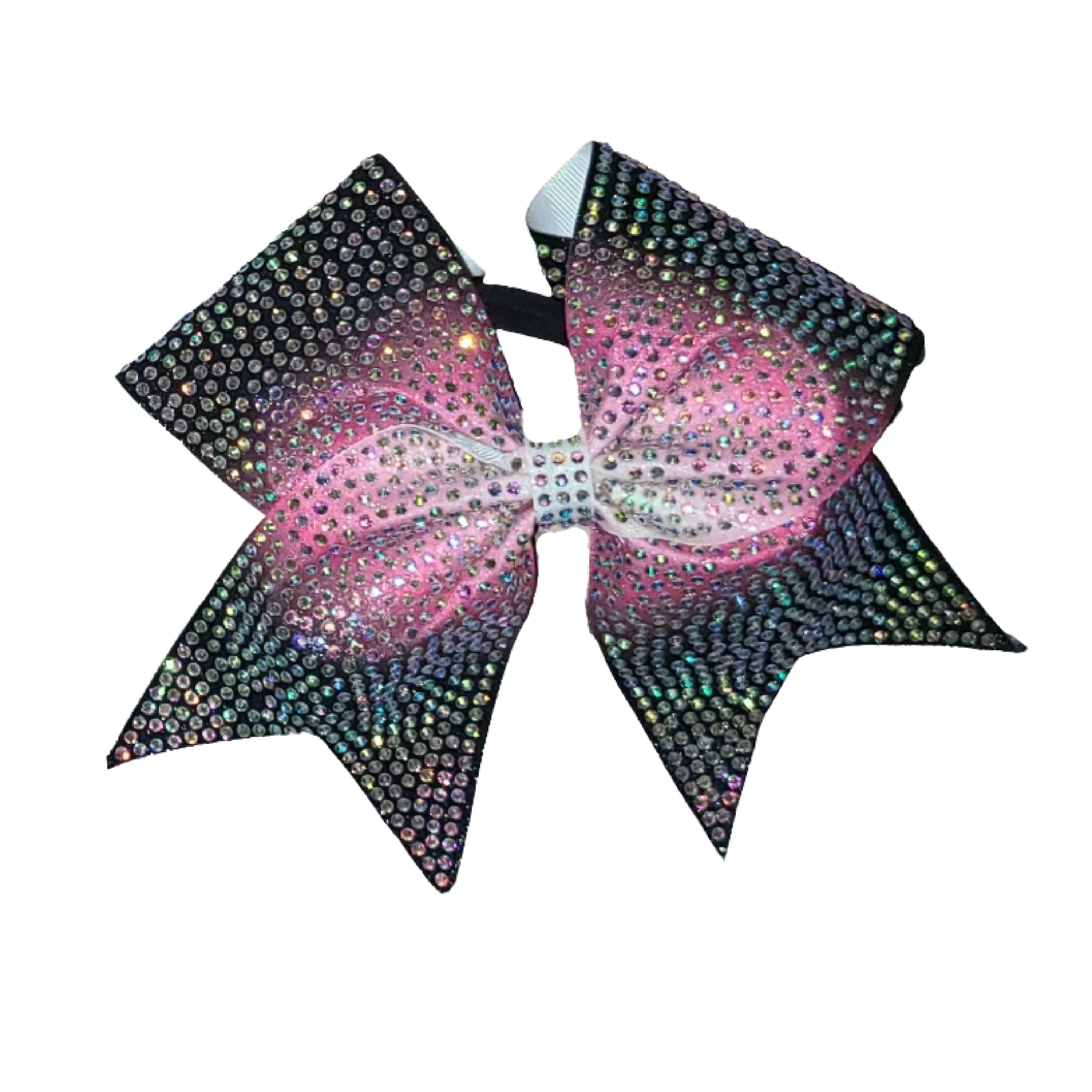 Black and Pink Ombre Bling Bow